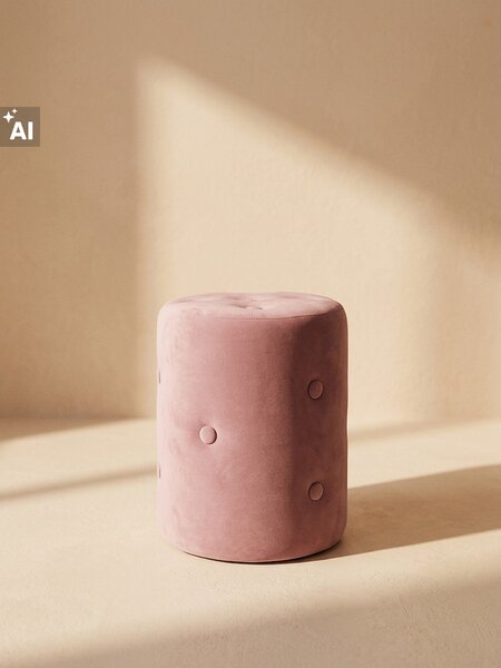Sinsay - Kárpitozott puff díszgombokkal - pasztellpink