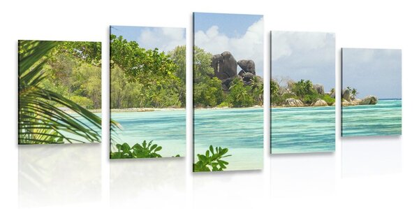 5 részes kép La Digue szigeten