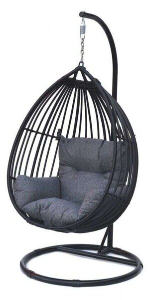 ROJAPLAST BOGOTA Polyrattan Függőágy – Fekete