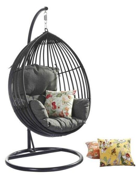 ROJAPLAST BOGOTA Polyrattan Függőágy – Fekete