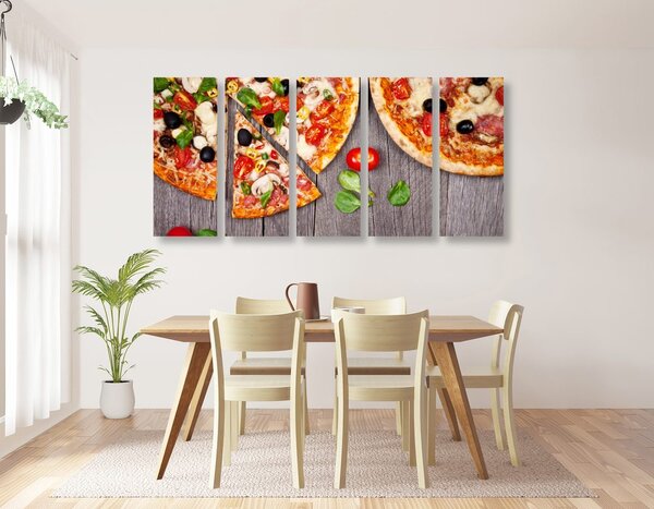 5-részes kép pizza