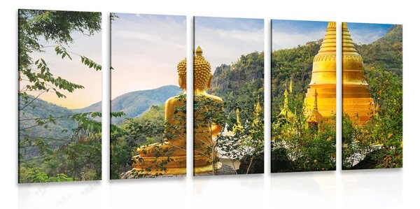 5-részes kép kilátás az arany Buddhára