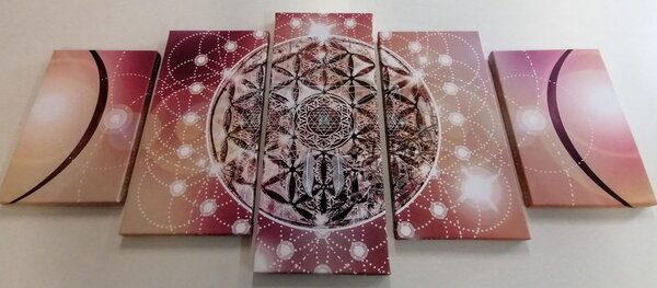 5 részes kép varázslatos Mandala