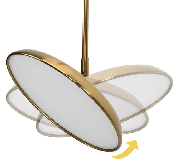 Toolight Szerszámlámpa, LED mennyezeti lámpa APP1281-CP Gold, arany fényes, OSW-05183