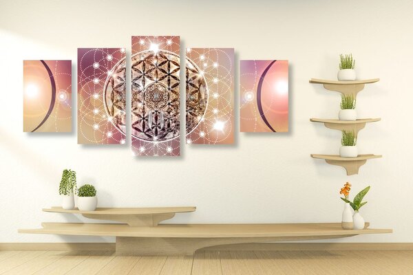 5 részes kép varázslatos Mandala