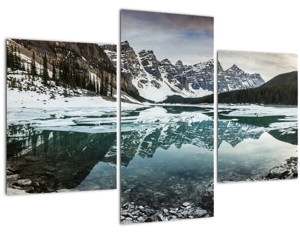 Kép - tó télen (90x60 cm)