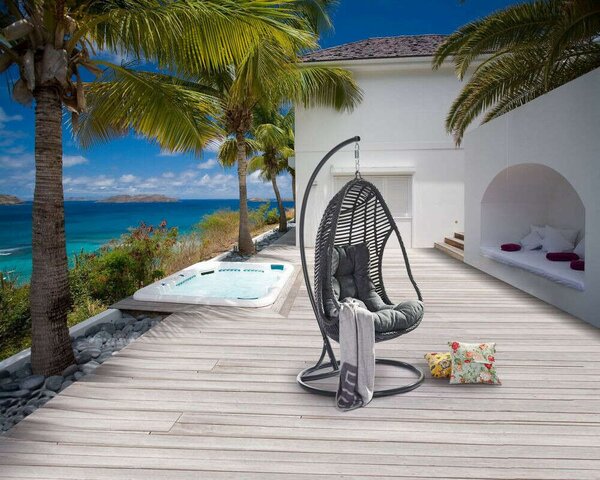ROJAPLAST CALI Függőszék - Polyrattan - Antracit