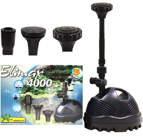 ELIMAX4000 TAVI PUMPA - 4100 L/H - Vízkeringtető szinkronmotoros tószivattyú és szökőkút - HOLLAND UBBINK 1351304 -