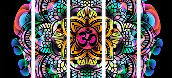 5-részes kép egészség Mandala