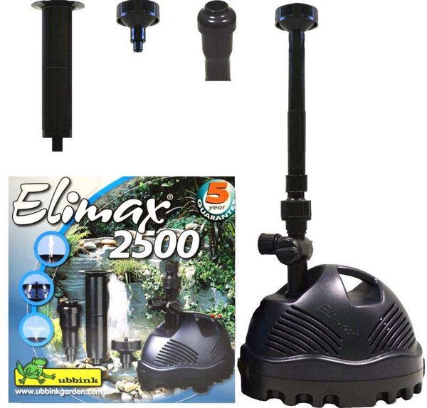 ELIMAX2500 TAVI PUMPA - 2550 L/H - Vízkeringtető szinkronmotoros tószivattyú és szökőkút - HOLLAND UBBINK 1351303 -