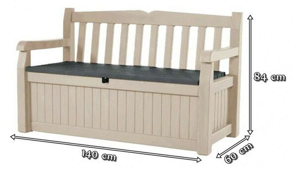 Keter Eden Kerti Pad Tárolóval - 145 cm
