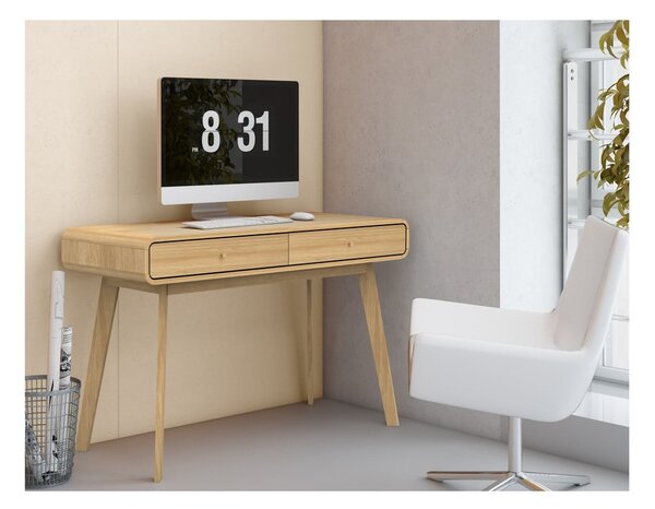 Íróasztal tölgyfa dekorral 50x120 cm Cassie - Støraa