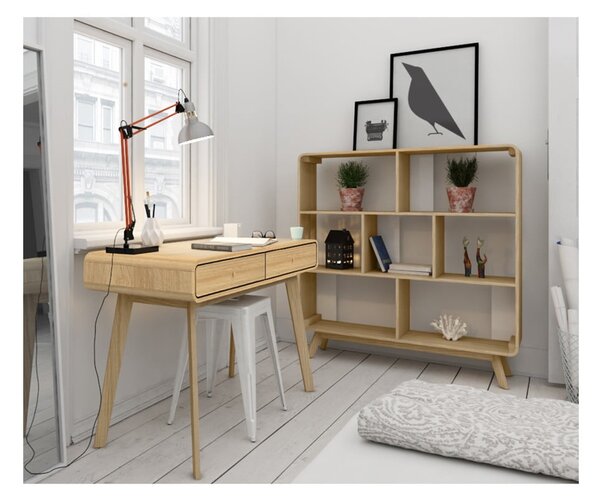 Íróasztal tölgyfa dekorral 50x120 cm Cassie - Støraa