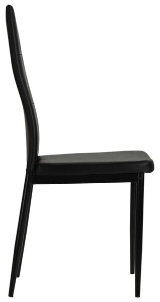 Elegáns Fekete Műbőr Étkezőszék - 4 db