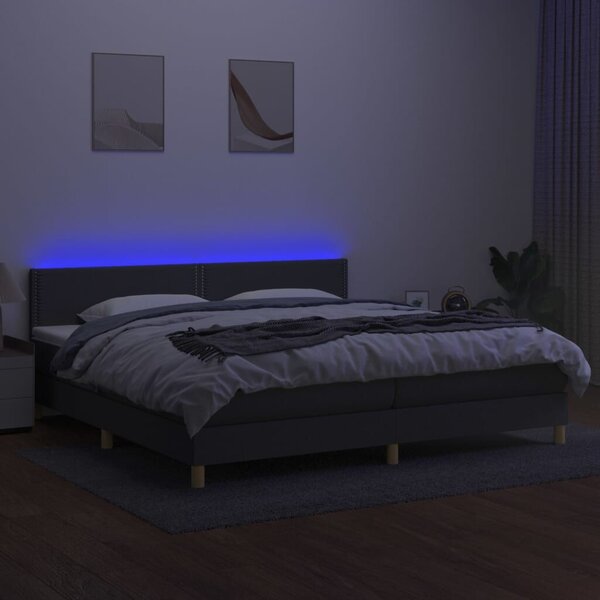 Modern LED Ágy - Szövet - 200x200 cm