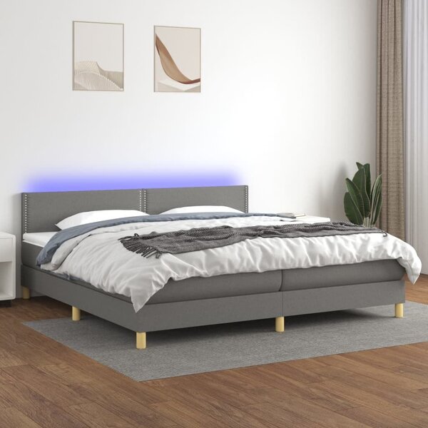 Modern LED Ágy - Szövet - 200x200 cm