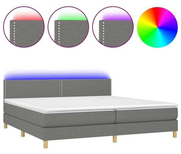 Modern LED Ágy - Szövet - 200x200 cm