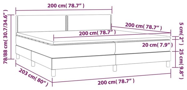 Modern LED Ágy - Szövet - 200x200 cm