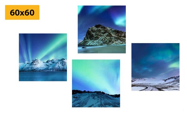 Kép szett az aurora borealis teljes szépsége