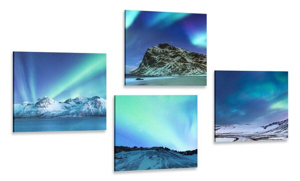 Kép szett az aurora borealis teljes szépsége