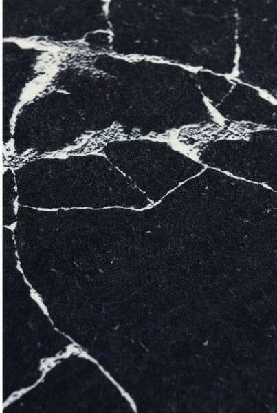 Marble fekete-fehér márványmintás fürdőszobai kilépő, 60 x 40 cm - Foutastic