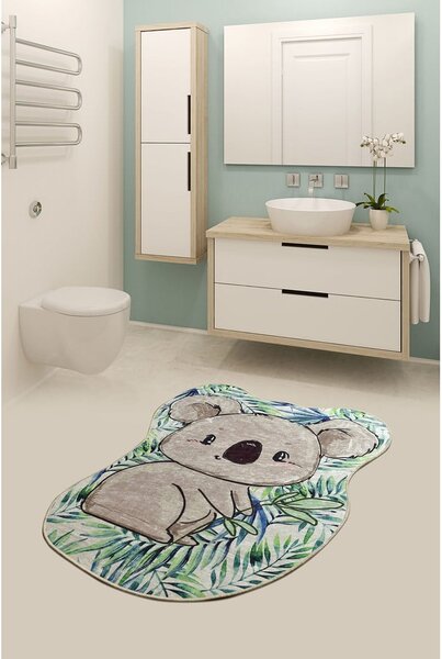 Bamboo koalamintás fürdőszobai kilépő, 100 x 80 cm - Foutastic