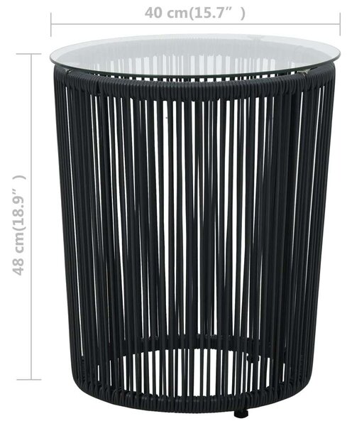 Rattan Bisztrószett - Antracit Szürke - 2 Szék + Asztal