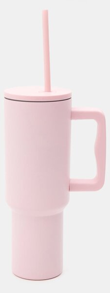 Sinsay - Többször használható pohár szívószállal - pasztellpink