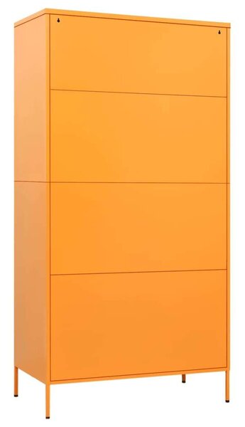 Acél Ruhásszekrény - Mustársárga - 90x50x180 cm