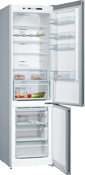 Bosch KGN39VLEB Alulfagyasztós hűtőszekrény, 368L, M: 203, No Frost, E energiaosztály, Inox