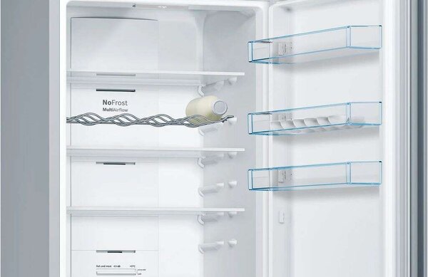 Bosch KGN39VLEB Alulfagyasztós hűtőszekrény, 368L, M: 203, No Frost, E energiaosztály, Inox