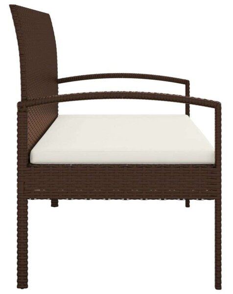 RelaxDays - Barna Polyrattan Kerti Pad - 105 cm