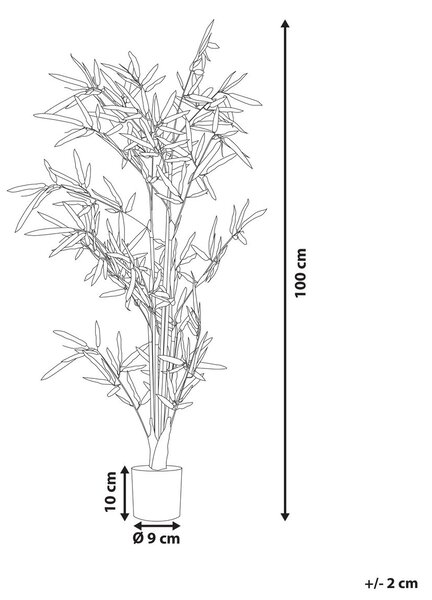 Műnövény BAMBUSA VULGARIS 100 cm Zöld