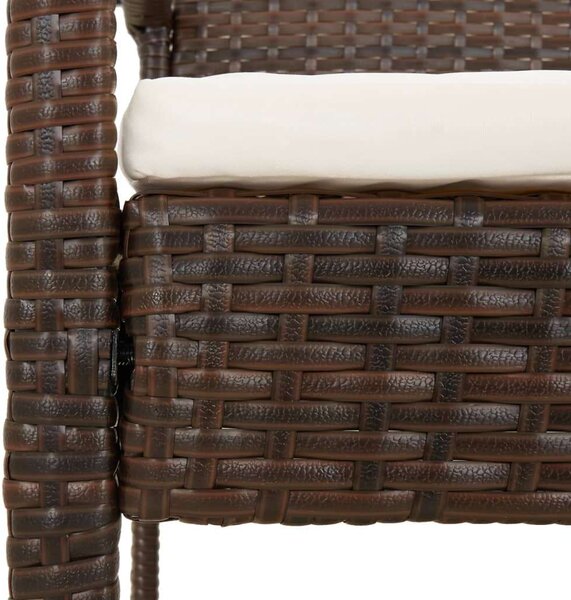 RelaxDays - Barna Polyrattan Kerti Pad - 105 cm