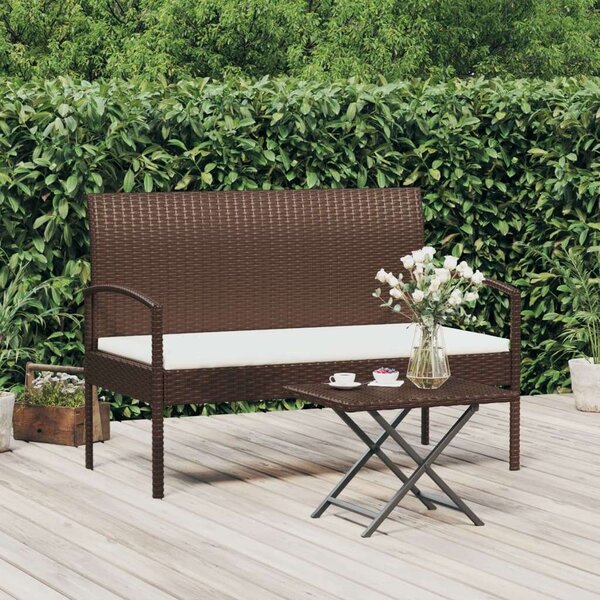 RelaxDays - Barna Polyrattan Kerti Pad - 105 cm