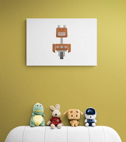 Kép robot barna színben