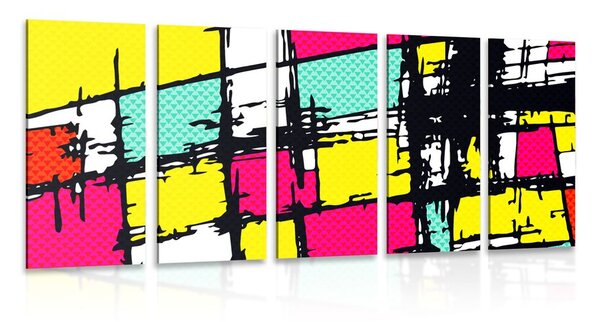 5-részes kép stílusos pop-art