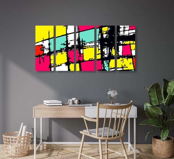 5-részes kép stílusos pop-art