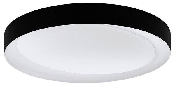 Eglo Laurito szabályozható mennyezeti LED lámpa távirányítóval, 49cm, fekete-fehér