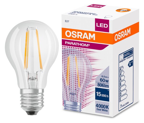 Osram E27 LED Parathom 6,5W 806lm 4000K hidegfehér - 60W izzó helyett