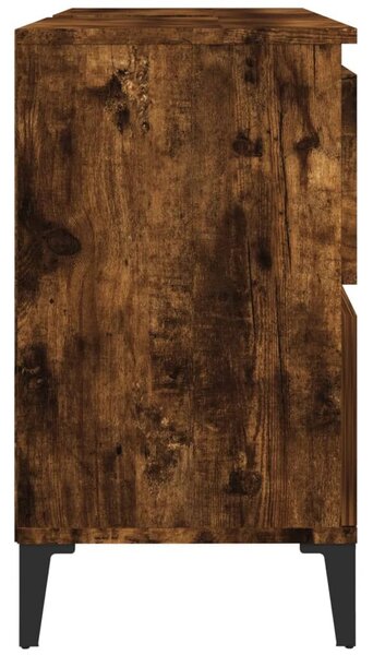 Fa Mosdószekrény - Füstös Tölgy - 80x33x60 cm