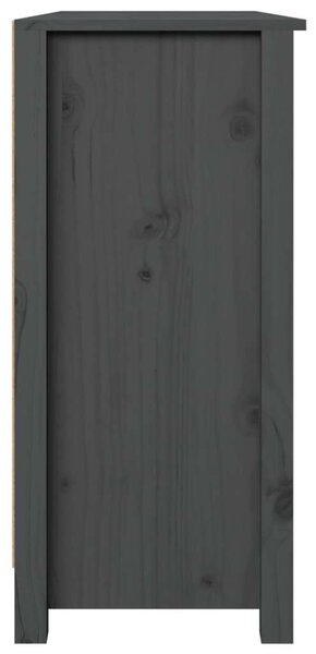 Szürke tömör fenyőfa tálalószekrény 100 x 35 x 74 cm