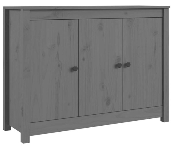 Szürke tömör fenyőfa tálalószekrény 100 x 35 x 74 cm