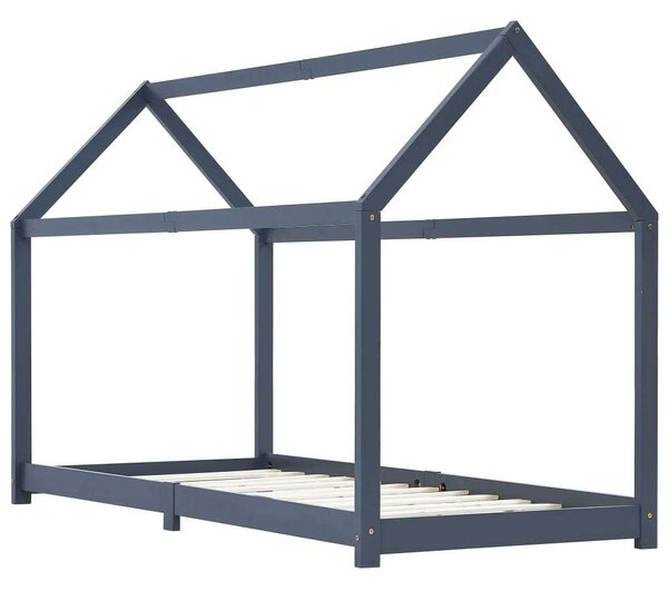 Vidám Faház Gyerekágy - 90x200 cm - Szürke