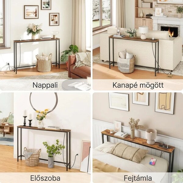 Sofadock™ Kanapé Mögötti Asztal Töltőállomással