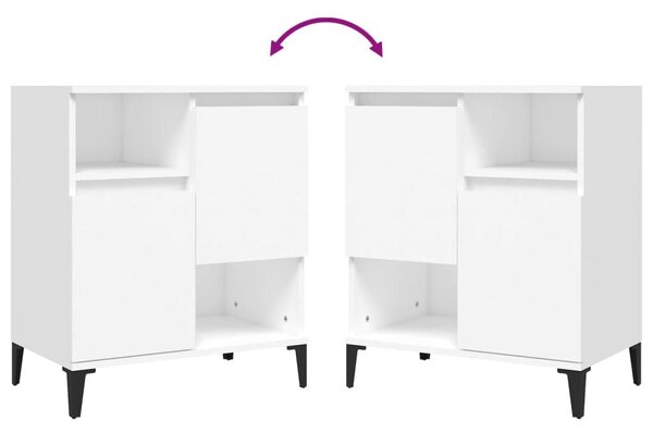 Modern Tálalószekrény Szett - 3 db Fehér - 60x35x70 cm