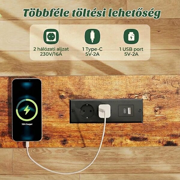 Sofadock™ Kanapé Mögötti Asztal Töltőállomással