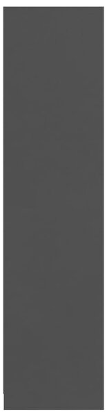 Praktikus Fekete Ruhásszekrény - Forgácslap - 100x50x200 cm - 2 Fiókkal