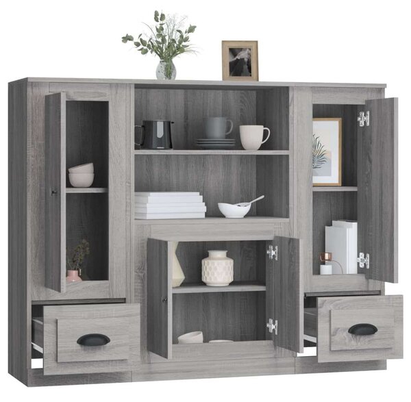 VidaXL Tárolószekrény - Sonoma Szürke - 132x35.5x103.5 cm
