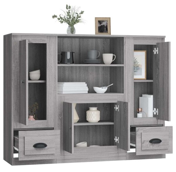 VidaXL Tárolószekrény - Sonoma Szürke - 132x35.5x103.5 cm